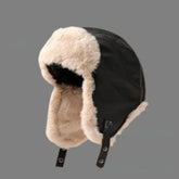 Fall/Winter Ear-Protective Hat with Fleece Lining, Windproof, Thickened for Warmth
