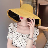 Wide Brim Foldable Sun Hat with UV Protection and Sun Shield