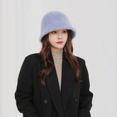 Winter Warm Fuzzy Bucket Hat for Women – Cozy, Stylish & Face-Slimming