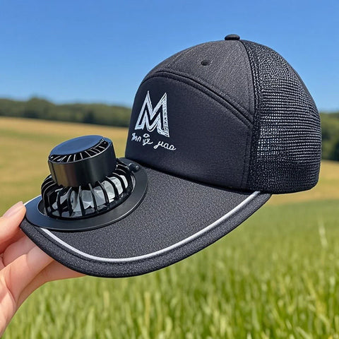 Summer Baseball Cap with Solar Rechargeable Fan – Lightweight Outdoor Sun Protection Hat