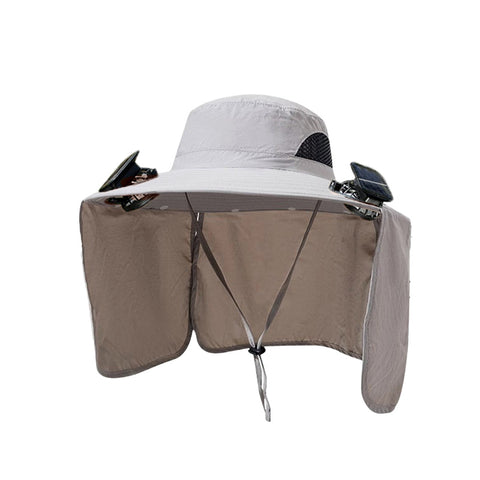 Summer Outdoor Sun Protection Wide-Brimmed Fisherman Solar Hat (with Neck Cover)