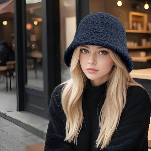 Autumn & Winter Faux Lamb Wool Bucket Hat