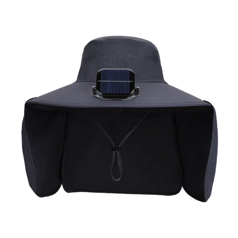 Oversized Brim Outdoor Fishing and Hiking Solar Fan Hat