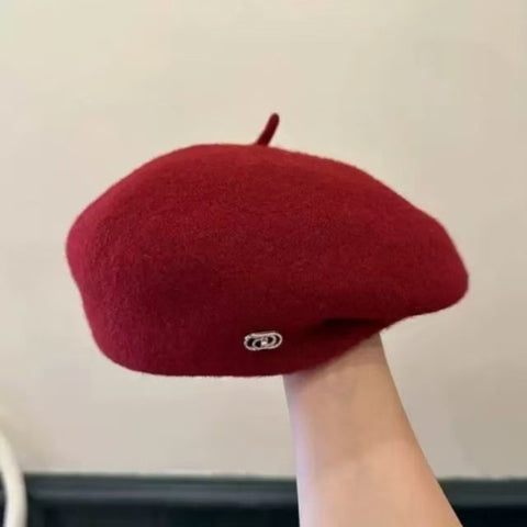 Autumn/Winter Wool Beret – Fashionable & Versatile Painter 8-Panel Hat