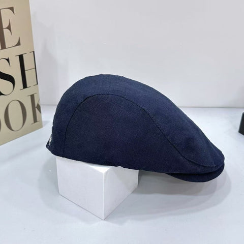 Retro Cotton-Linen Duckbill Cap for all-season