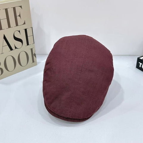 Retro Cotton-Linen Duckbill Cap for all-season