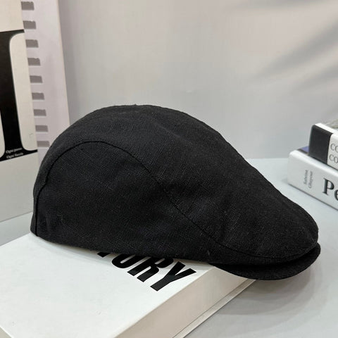 Retro Cotton-Linen Duckbill Cap for all-season