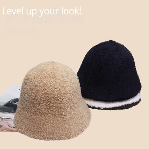 Autumn & Winter Faux Lamb Wool Bucket Hat