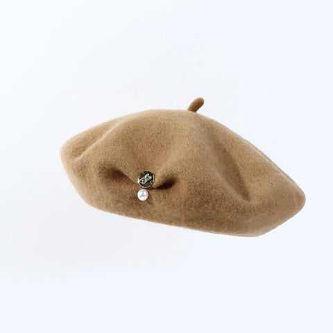 Women’s Wool Beret – Classic French Beret, Solid Color Artist Style, Suitable for Women and Kids