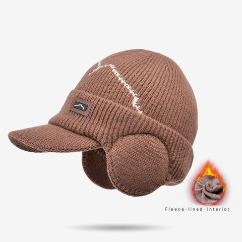 Thickened Fleece Winter Knit Cap – Outdoor Cycling Beanie with Ear Flaps