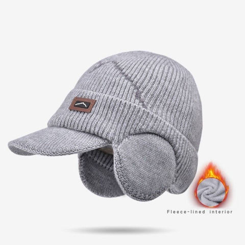 Thickened Fleece Winter Knit Cap – Outdoor Cycling Beanie with Ear Flaps
