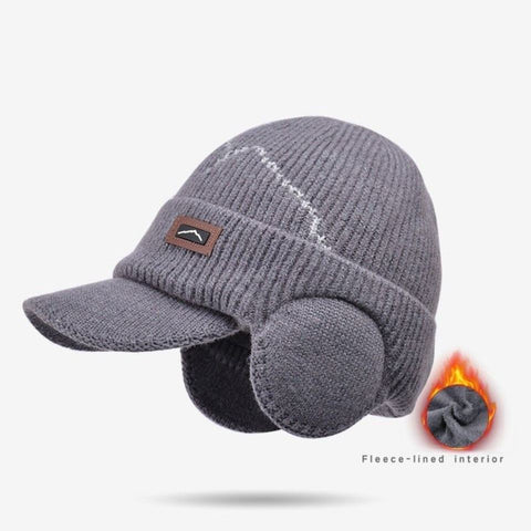 Thickened Fleece Winter Knit Cap – Outdoor Cycling Beanie with Ear Flaps