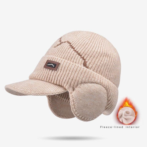 Thickened Fleece Winter Knit Cap – Outdoor Cycling Beanie with Ear Flaps