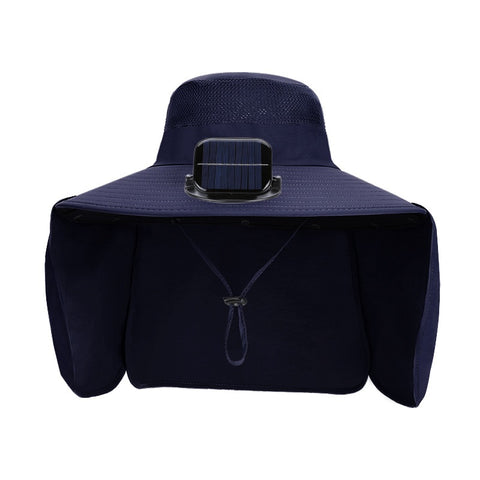 Oversized Brim Outdoor Fishing and Hiking Solar Fan Hat