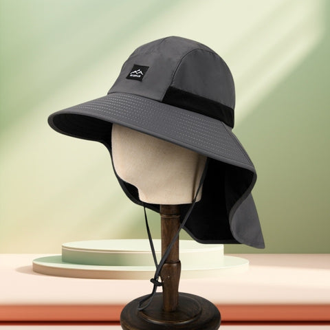 Outdoor Sun Hat with Neck Flap, UV Protection Wide Brim Fisherman Hat