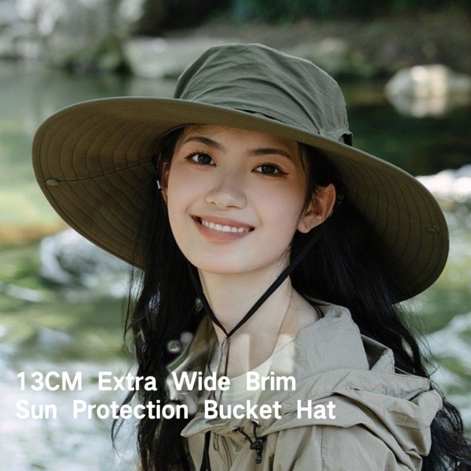 Wide Brim Sun Hat, Waterproof & UV Protection, Suitable for Outdoor Hiking, Climbing, and Fishing