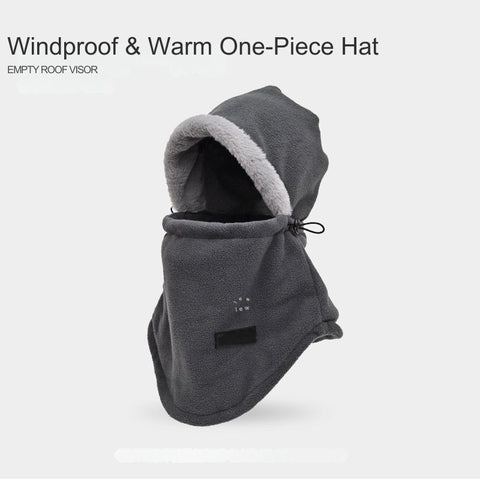 Unisex Winter Hat with Face Mask, Neck Warmer & Ear Protection (Windproof & Warm), Suitable for Cycling and Outdoor Activities