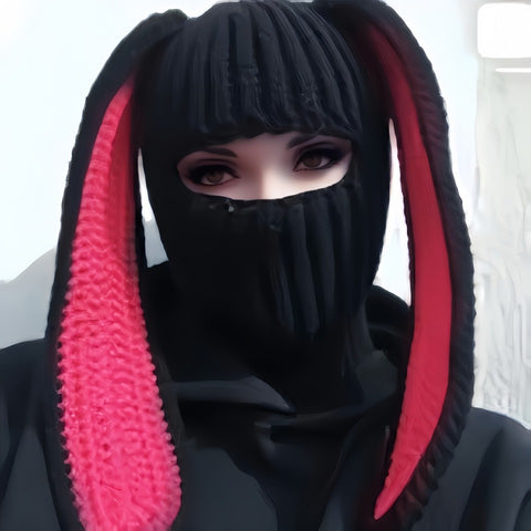 Funny Horned Knit Hat for Halloween, Devil Horn Beanie, Warm Autumn Winter Mask Hat