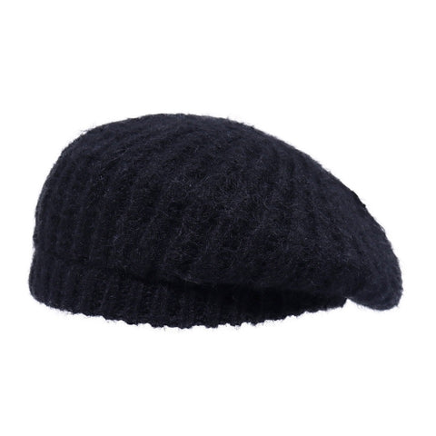 Fashionable Knit Beret – Comfortable, Loose Fit, Face-Slimming, Elegant Style