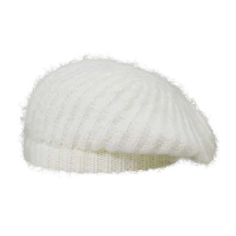 Fashionable Knit Beret – Comfortable, Loose Fit, Face-Slimming, Elegant Style