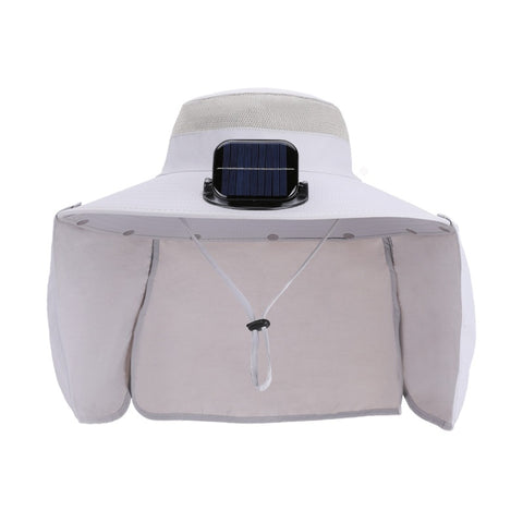Oversized Brim Outdoor Fishing and Hiking Solar Fan Hat