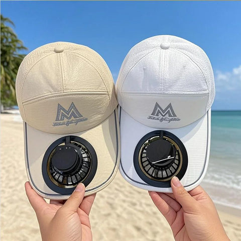 Summer Baseball Cap with Solar Rechargeable Fan – Lightweight Outdoor Sun Protection Hat