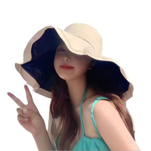 Wide Brim Foldable Sun Hat with UV Protection and Sun Shield