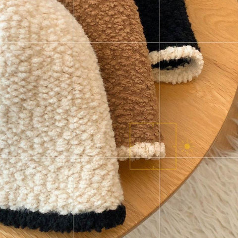 Chic Faux Lamb Wool Bucket Hat for Women – Elegant, Warm & Trendy